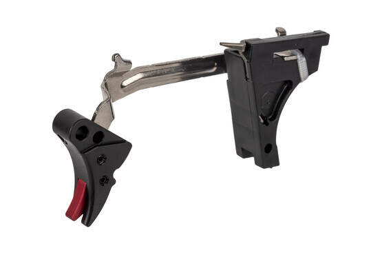 The Zev Technologies Fulcrum Adjustable Glock replacement trigger is designed for 10mm Gen1-3 handguns